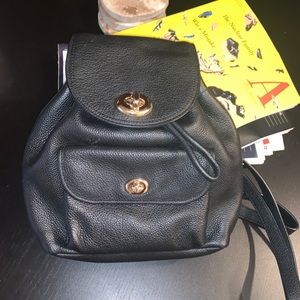 Coach black Billie mini leather backpack
